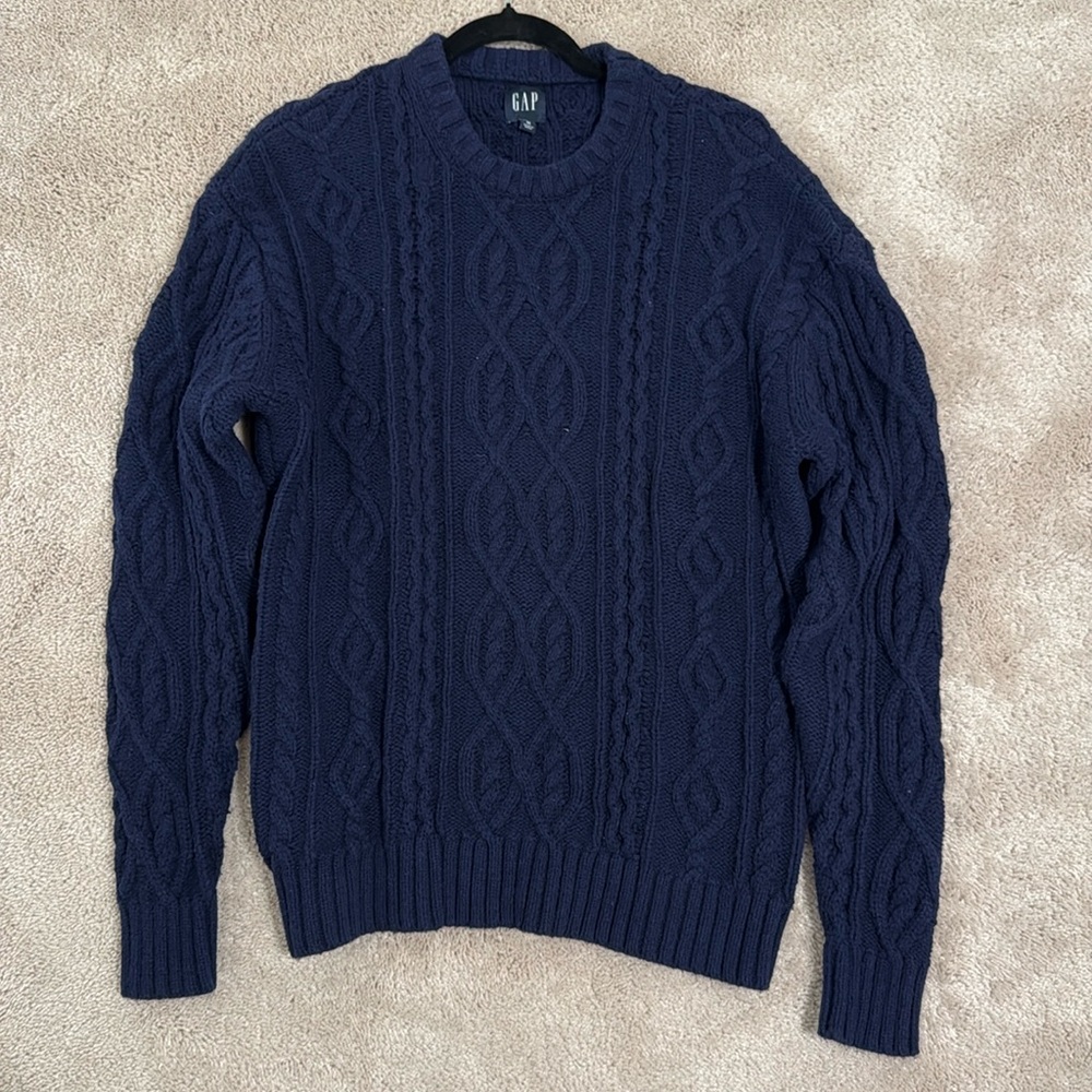 GAP Navy Cable Knit Sweater